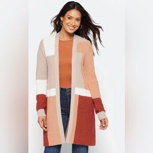 Fortune + Ivy Edwina Color Block Cardigan | Size Small